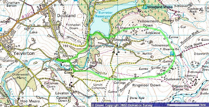 Route of the Burrator Horseshoe Run