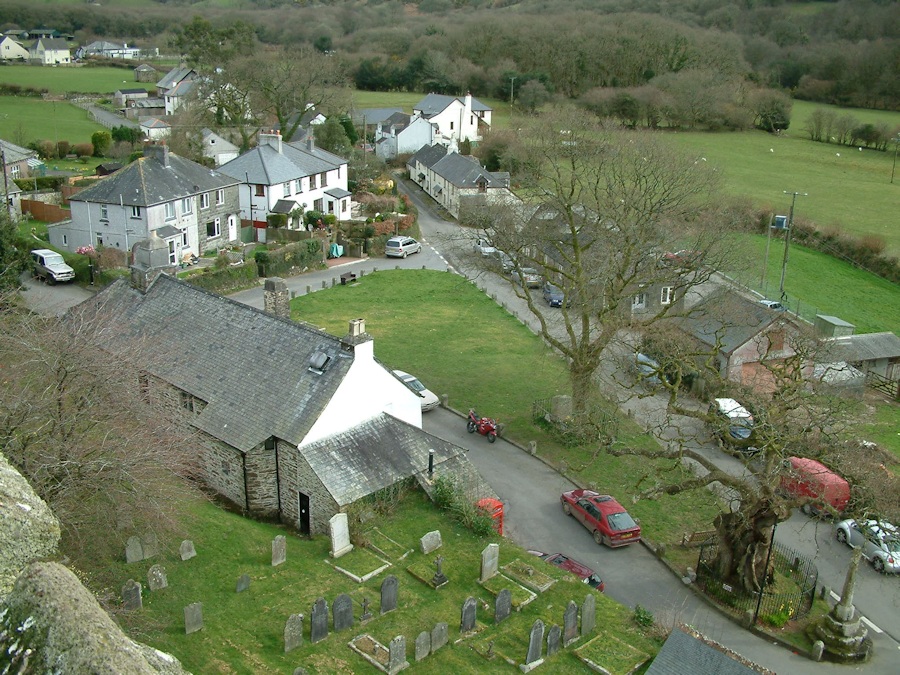 Meavy Village from St Peter's Church tower
