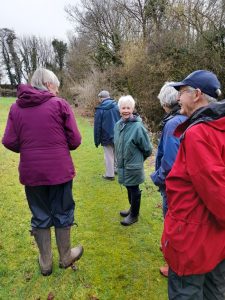 Stella talking about their wildlife area at Dippers garden