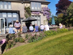 Having tea at Knighton